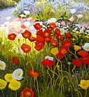 Famous Poppies Paintings - Shadow Poppies, Sunlit Poppies